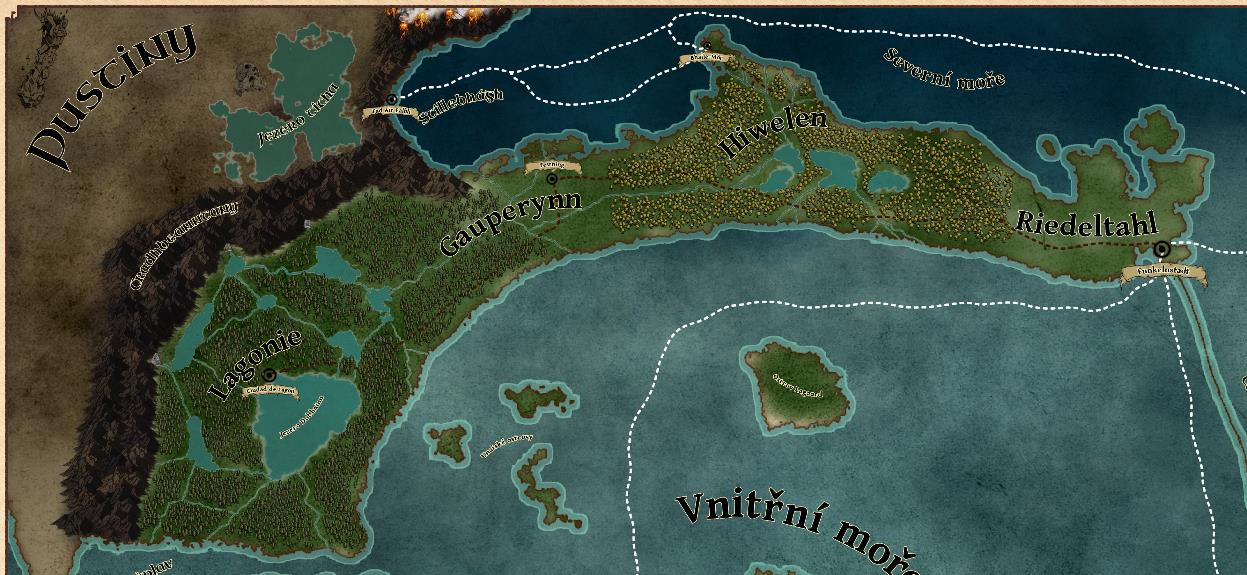 Severní Kaloran – mapa