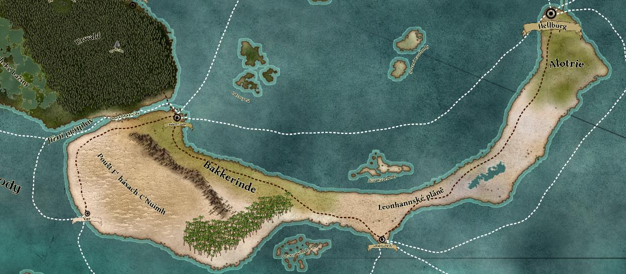 Jižní Kaloran – mapa