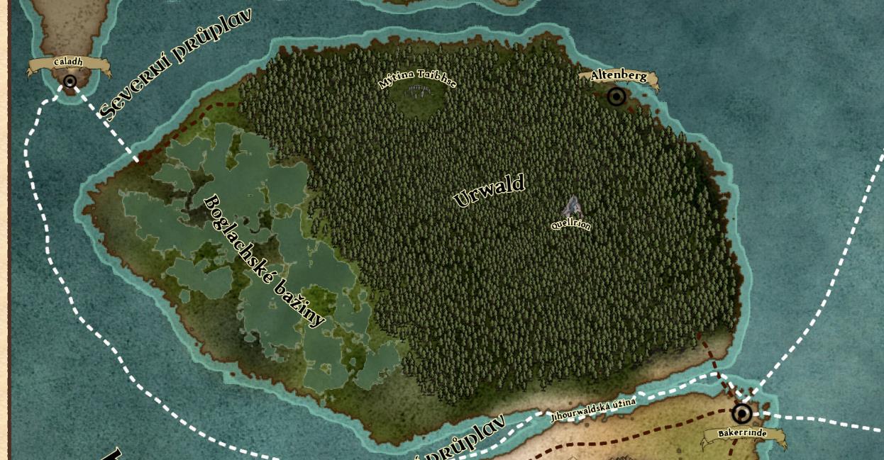 Střední Kaloran – mapa